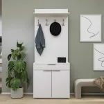 Esikulaud, Hanah Home, valge, 73 x 187 x 36