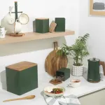 BW12898G Toronto 3-Piece Canister Set, Green