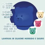 G2535 Bear Rechargeable Silicone Lamp