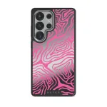 Pink Shores - Samsung Galaxy S25 Ultra Case, Elite Mirror Dark (Magnetic) / Silver