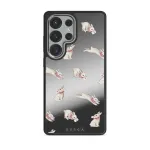 Late Again - Samsung Galaxy S25 Ultra Case, Elite Mirror Dark (Magnetic) / Silver