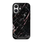 Rose Gold Marble - iPhone 17 Case, Elite Dark (MagSafe) / Silver