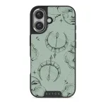 Sagittarius - iPhone 16 Plus Case, Elite Dark (MagSafe) / Silver / Turquoise