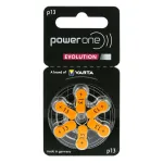 Kuuldeaparaadi patareid &ndash; Varta Power One Evolution 13 (6 tk), oranžid