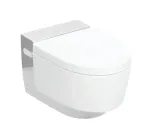 Geberit AquaClean - Elektrooniline bidee Mera Comfort keraamiline, seinale paigaldatav, TurboFlush, SoftClosing, KeraTect, valge/l&auml;ikiv kroom 146.210.21.1