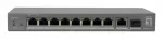 LevelOne PoE+-l&uuml;liti 8xGE PoE/1xGE/1xSFP 120 W, haldamata, plastikust