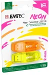 USB 2.0 C410 16 GB Neon, 2 tk