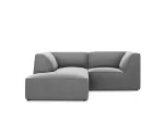 Velvet Modular Left Corner Sofa, "Siena", 3 Seats, 186x180x69 Made in Europe
