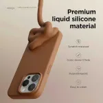 "Soft Silicone Case iPhone 15 Plus" Brown