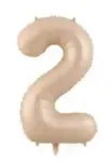 Folio balloon 100cm Number 2 Matte Beige