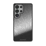 Wild Terrain - Minimalist Samsung Galaxy S25 Ultra Case, Elite Mirror Dark (Magnetic) / Silver