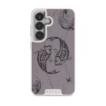 Pisces - Samsung Galaxy S25 Case, Elite Light (Magnetic) / Silver / Purple