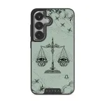 Libra - Samsung Galaxy S25 Case, Elite Dark (Magnetic) / Silver / Turquoise