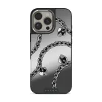 Cold Heart - iPhone 16 Pro Max Case, Elite Mirror Dark (MagSafe) / Silver