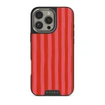 Pomegranate - iPhone 16 Pro Case, Elite Dark (MagSafe) / Silver