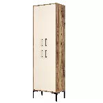 Mitmeotstarbeline kapp, Hanah Home, p&auml;hkel Kreem, 60 x 200 x 35, cm