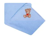Bathing cover - 217 - TERRY - HAFT -TEDDY BEAR - size 100x100 -  BLUE