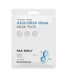 PaxMoly, AHA + BHA, Glowing, Sheet Mask, Face, Day & Night, 25 ml