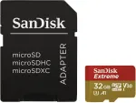SanDisk Extreme MicroSDHC-kaart 32 GB, klass 10, UHS-I/U3, A1, V30 (SDSQXAF-032G-GN6MA)