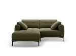 Left Velvet Sofa, "Lazio", 2 Seats, 205x174x86 Made in Europe