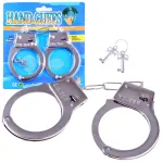 Metal handcuffs police fun key ZA3368