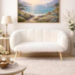 2-kohaline diivan, Hanah Home, valge, 120 x 95 x 42