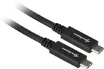 Cable USB 3.1 C-C black/blue 1.0m