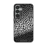 Almond Latte - Cute Samsung Galaxy S25 Plus Case, Elite Mirror Dark (Magnetic) / Silver