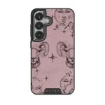 Aries - Samsung Galaxy S25 Plus Case, Elite Dark (Magnetic) / Silver / Pink