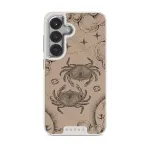 Cancer - Samsung Galaxy S25 Case, Elite Light (Magnetic) / Silver / Beige