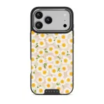 Pure Bliss - Daisy iPhone 17 Pro Max Case, Elite Dark (MagSafe) / Silver