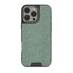 Mint Gelato - Dots iPhone 16 Pro Max Case, Elite Dark (MagSafe) / Silver