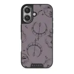 Sagittarius - iPhone 16 Plus Case, Elite Dark (MagSafe) / Silver / Purple