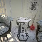 K&uuml;lglaud, Hanah Home, tamm Must, 40 x 62 x 35, cm