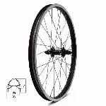Esiratas 20" // 28H, V-pidur // alumiinium, ilma neetideta, mutriteta