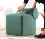 Pouf, Hanah Home, Linburg, roheline, 45 x 56 x 60