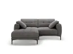 Left Corner Sofa, "Lazio", 2 Seats, 205x174x86 Made in Europe