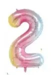 Folio balloon 100cm Number 2 Glossy Colorful