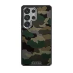 Tropical Green Camo - Samsung Galaxy S25 Ultra Case, Elite Dark (Magnetic) / Silver