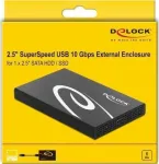 "V&auml;line korpus 2,5-tollise SATA HDD/SSD jaoks SuperSpeed USB 10 Gbps (USB 3.1 Gen 2)"