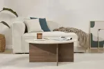 Kohvilaud, Hanah Home, travertiin, Venezia p&auml;hklipuu, 90 x 40 x 90