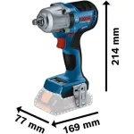 Bosch cordless impact wrench GDS 18V-450 HC Professional, 18V (blue/bl