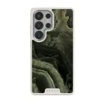 Misty Forest - Green Marble Samsung Galaxy S25 Ultra Case, Elite Light (Magnetic) / Silver