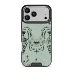 Aquarius - iPhone 17 Pro Max Case, Elite Dark (MagSafe) / Silver / Turquoise
