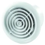 100 mm l&auml;bim&otilde;&otilde;duga standardne vannitoa seinale paigaldatav telgventilaator &uuml;mmarguse restiga, valge