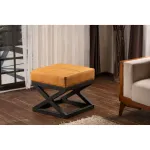 Pouf Hanah Home Krupa, sinep, 46 x 44 x 46