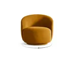 Swivel Velvet Armchair, "Savona", 1 Seat, 86x83x76.5 Made in Europe
