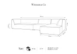 Modular Right Corner Sofa, "Siena", 5 Seats, 366x180x69 Made in Europe