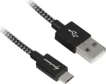 Cable USB 2.0 A-B micro black/grey 3.0m