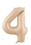 Folio balloon 100cm Number 4 Matte Beige